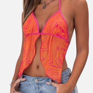 ADIKA y2k summer halter crop top